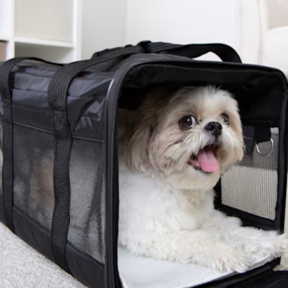 Dog Sherpa Black Original Deluxe Airline Approved Guaranteed On Board